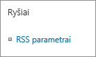 Pranešimų sąrašo (RSS) parametrai