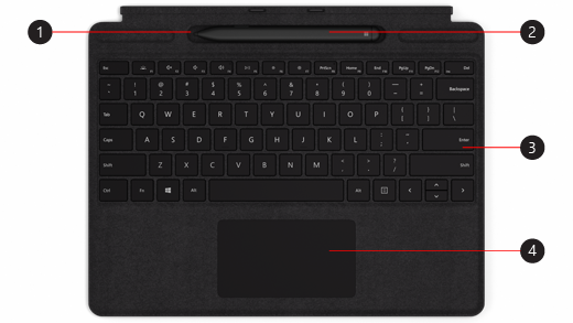 „Surface Pro X Signature” klaviatūra su „Slim” liestuku