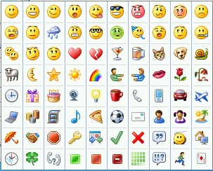Asnapshot for emoticons that are sent from Lync 2010 