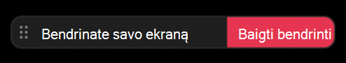 Vaizdas, rodantis ekrano bendrinimo indikatorių.