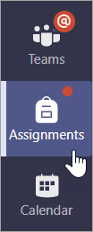 Assignments app in the app bar.