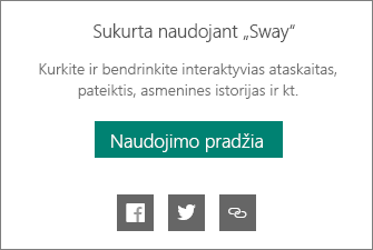 Sukūrė „Sway“ prekės ženklo skyrius