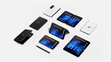 Skirtingų stilių „Surface Duo 2“