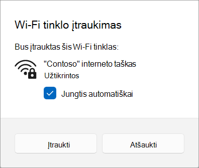 Į Windows 11 įtraukiamas Wi-Fi tinklas.