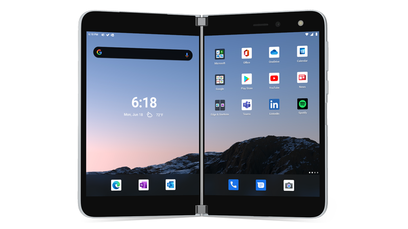 „Surface Duo“ įrenginio vaizdas