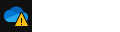 "OneDrive" piktograma su įspėjimu