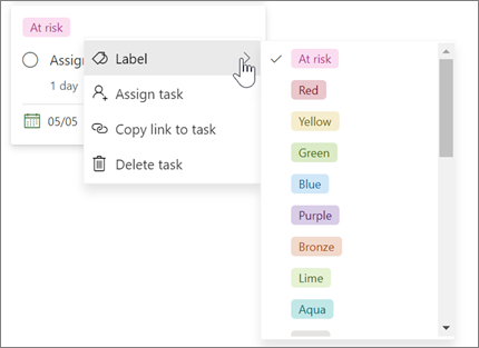 Adding a label in Project Board view