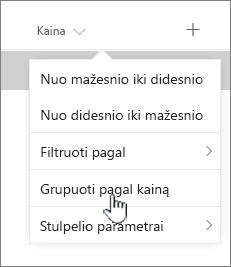 Groupby option on column header menu