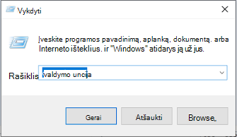 "Windows" paleidimo dialogo langas
