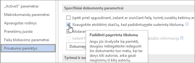 Atsitiktinių skaičių saugojimo parametras