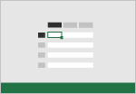 „Excel“ langelio simbolis