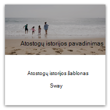 Vacation story template in Sway