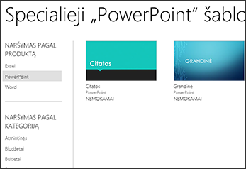 PowerPoint Online templates and themes