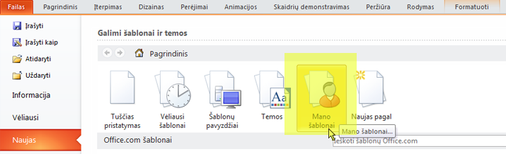 Powerpoint Sablono Kurimas Ir įrasymas