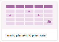 Turinio planavimo programos sąrašo šablonas