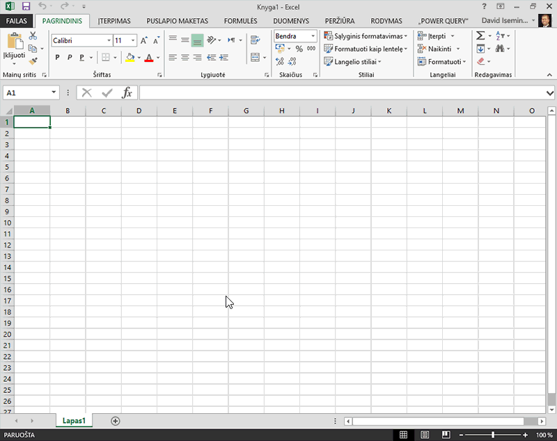 Kaip matyti užklausų rengyklę programoje „Excel“