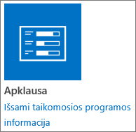 Apklausos taikomosios programos piktograma, įtraukta į "SharePoint"