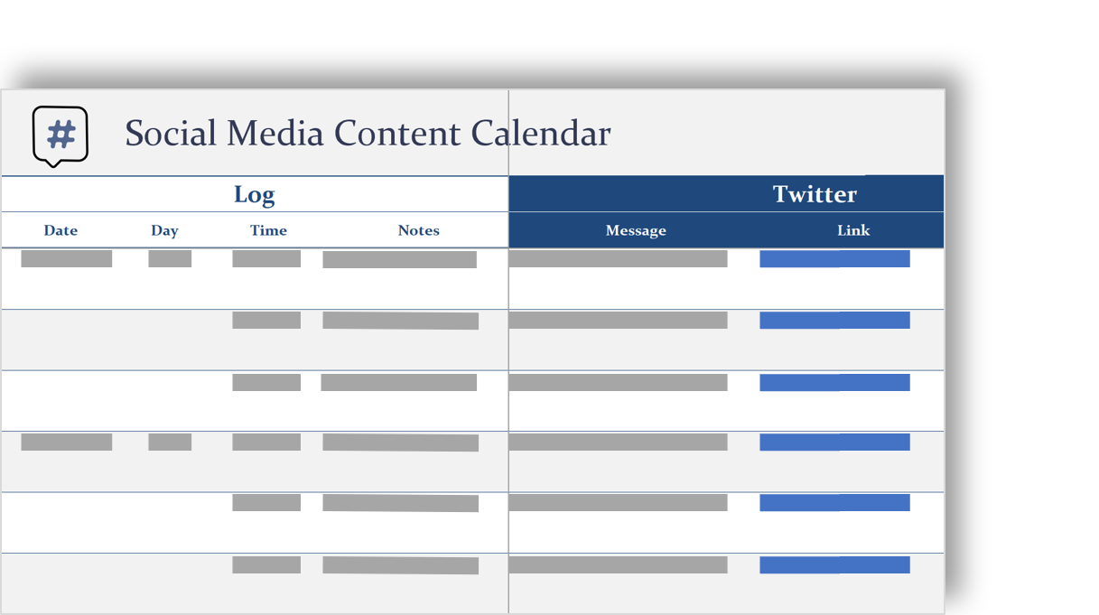 koncepcinis socialinės medijos turinio kalendoriaus vaizdas