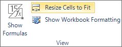 Resize Cells