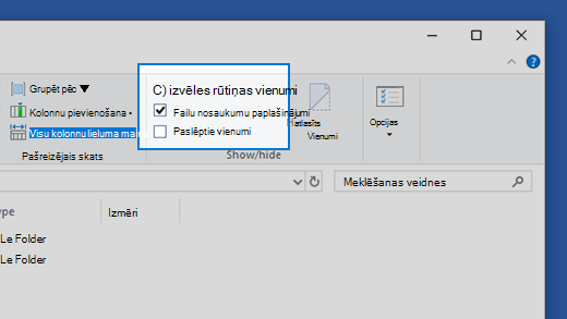 Kā operētājsistēmā Windows iespējot faila nosaukuma paplašinājumu skatīšanu