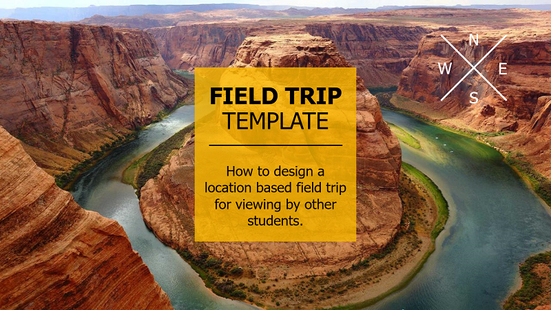 Screenshot of the cover a virtual field trip presentation