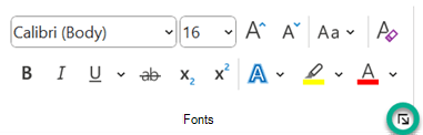 Dialoglodziņa Fonts ikona.