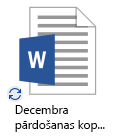OneDrive sinhronizācijas norises ikona