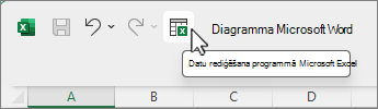 Poga Rediģēt datus programmā Microsoft Excel