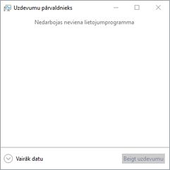 Uzdevumu pārvaldnieka atvēršana operētājsistēmā Windows 10