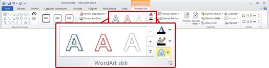 The Format tab under Drawing Tools