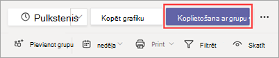 Poga Kopīgot ar grupu programmā Maiņas