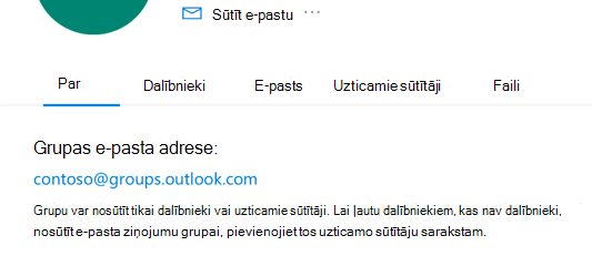 Uzticamu sūtītāju pievienošana Outlook.com grupai.