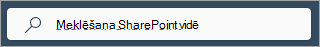 Ekrānuzņēmums, kurā redzams SharePoint meklēšanas lodziņš katrā lapā.