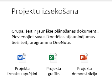 Lapā iegultie faili programmā OneNote darbam ar Windows 10