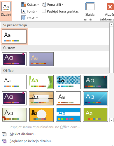 PowerPoint themes
