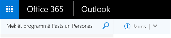 Šādi izskatās Outlook tīmekļa lente.