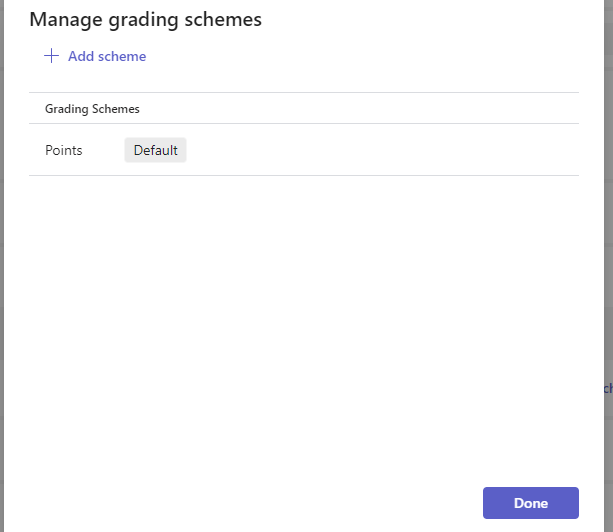 manage grading schemes