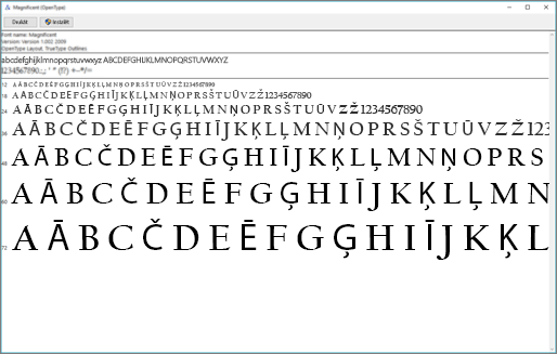 Windows fontu priekšskatītājs ļauj skatīt un instalēt fontus Windows datorā