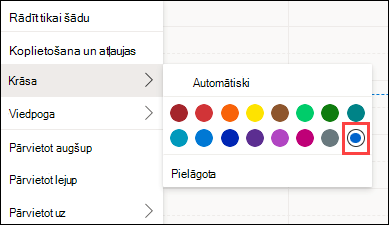 Outlook Web Calendar Color Selection With Custom