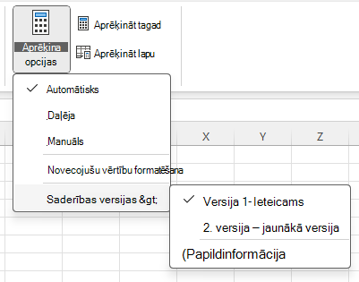 Menu to change Compatibility Version:

Formula > Calculation Options > Compatibility Versions