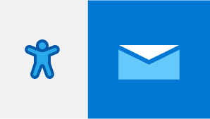 Divas pieejamības ikonas programmai Outlook