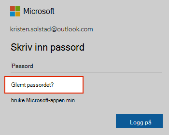 Glemt passordbilde