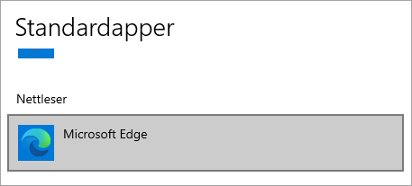 Standard nett leser for Microsoft Edge