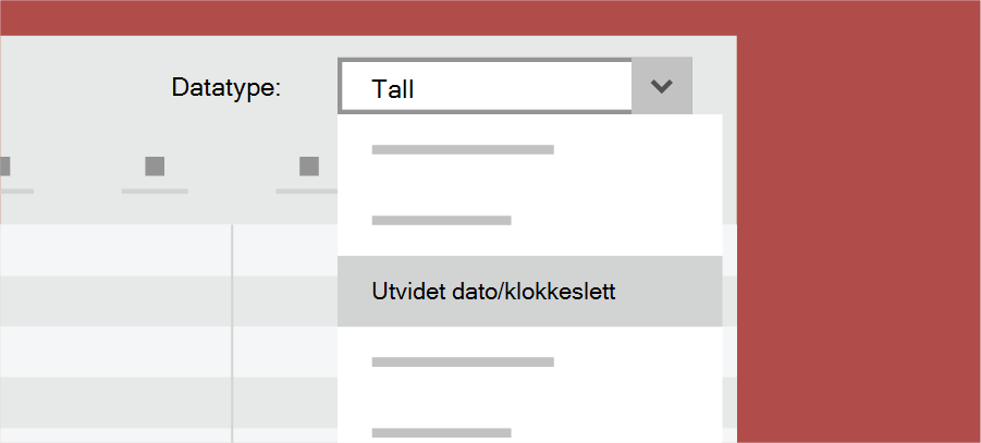 Viser Access-datatype