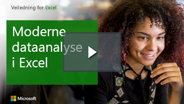 Kvinne som smiler, læringsveiledning for Excel