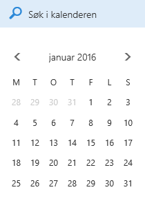 Søkeboksen i Kalender