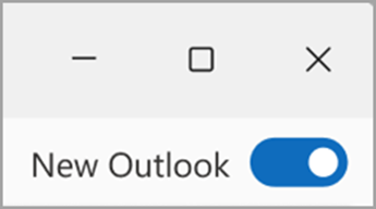 aktiverer/deaktiverer det nye skjermbildet i Outlook