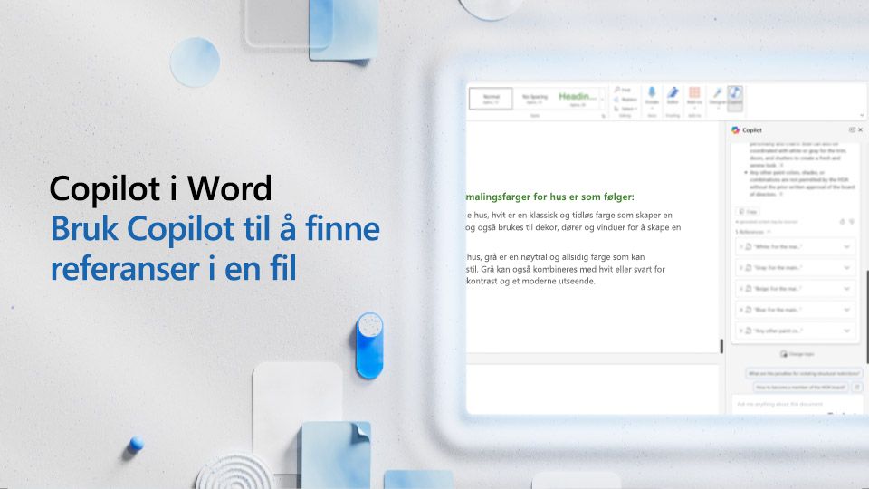 Video: Bruk Copilot til å finne referanser i en Word-fil