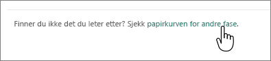 Papirkurven for SharePoint Online med andre nivå-kobling uthevet