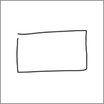 Viser et rektangel tegnet med håndskrift.